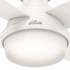 Dempsey 44 in. Low Profile LED Indoor Fresh White Ceiling Fan with Universal Remote by Hunter 21 Dempsey 44 in. Low Profile LED Indoor Fresh White Ceiling Fan with Universal Remote by Hunter -Hunter Sales fresh white hunter ceiling fans with lights 59244 66 1000