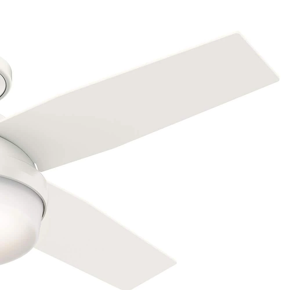 Dempsey 44 in. Low Profile LED Indoor Fresh White Ceiling Fan with Universal Remote by Hunter 9 Dempsey 44 in. Low Profile LED Indoor Fresh White Ceiling Fan with Universal Remote by Hunter - Image 7