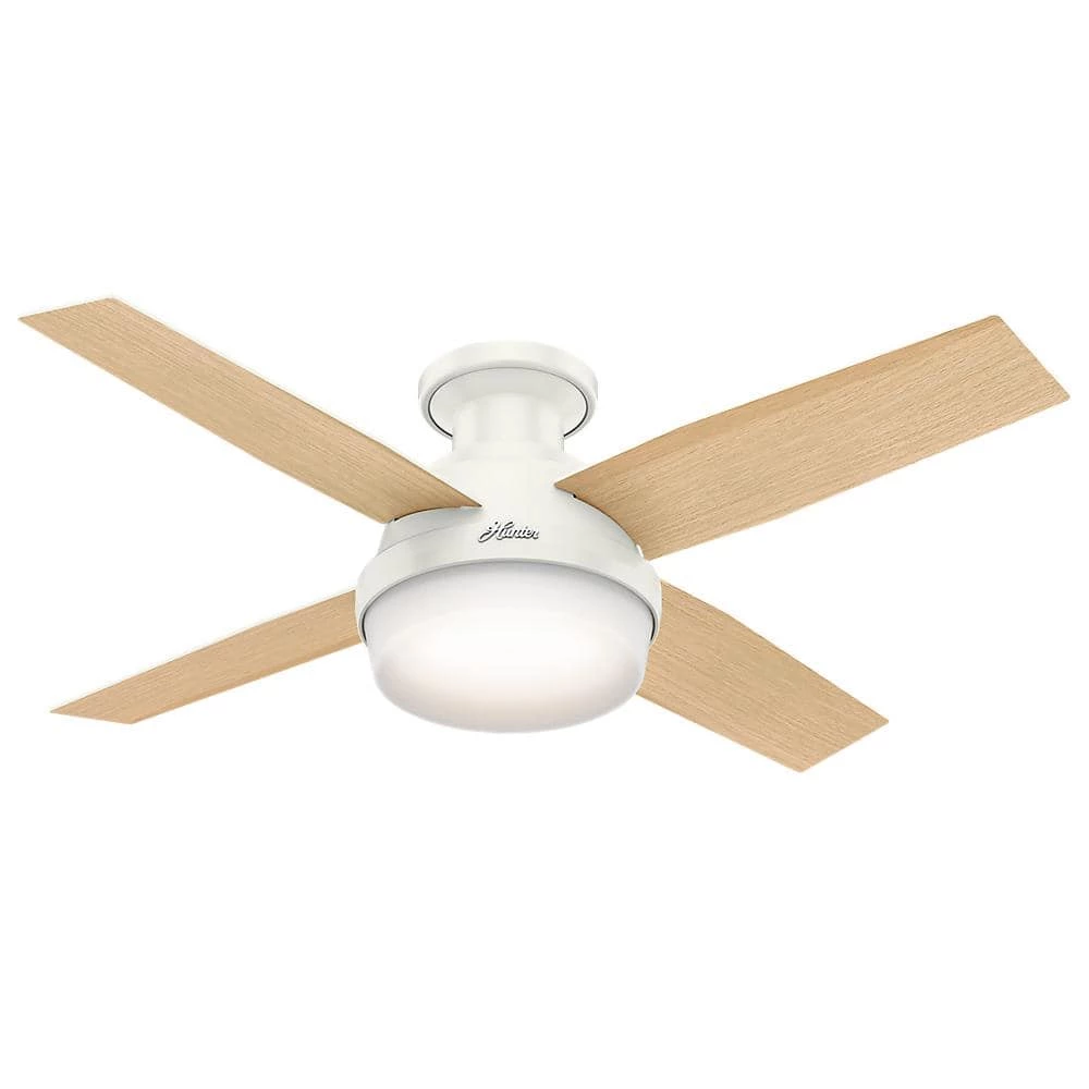 Dempsey 44 in. Low Profile LED Indoor Fresh White Ceiling Fan with Universal Remote by Hunter 15 Dempsey 44 in. Low Profile LED Indoor Fresh White Ceiling Fan with Universal Remote by Hunter - Image 13