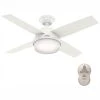 Dempsey 44 in. LED Indoor Fresh White Ceiling Fan with Universal Remote by Hunter 2 Dempsey 44 in. LED Indoor Fresh White Ceiling Fan with Universal Remote by Hunter -Hunter Sales fresh white hunter ceiling fans with lights 59246 64 1000