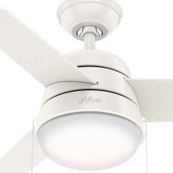 Aker 36 in. LED Indoor Fresh White Ceiling Fan with Light by Hunter 23 Aker 36 in. LED Indoor Fresh White Ceiling Fan with Light by Hunter -Hunter Sales fresh white hunter ceiling fans with lights 59301 c3 1000
