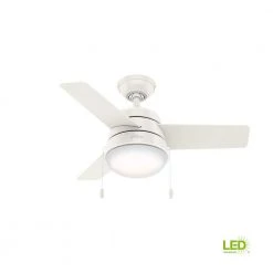 Aker 36 in. LED Indoor Fresh White Ceiling Fan with Light by Hunter 29 Aker 36 in. LED Indoor Fresh White Ceiling Fan with Light by Hunter -Hunter Sales fresh white hunter ceiling fans with lights 59301 d4 1000