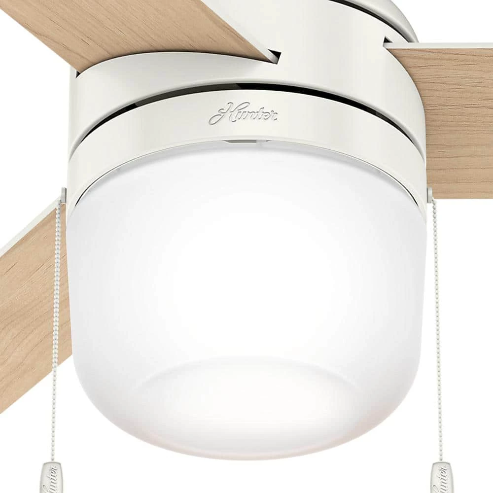 Acumen 42 in. LED Indoor Fresh White Ceiling Fan with Light Kit by Hunter 5 Acumen 42 in. LED Indoor Fresh White Ceiling Fan with Light Kit by Hunter - Image 3