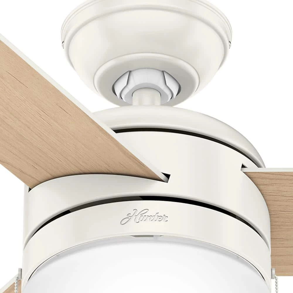 Acumen 42 in. LED Indoor Fresh White Ceiling Fan with Light Kit by Hunter 11 Acumen 42 in. LED Indoor Fresh White Ceiling Fan with Light Kit by Hunter - Image 9