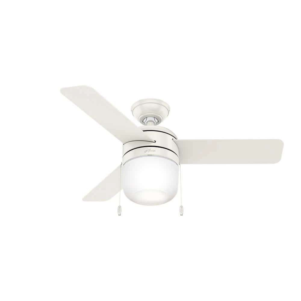 Acumen 42 in. LED Indoor Fresh White Ceiling Fan with Light Kit by Hunter 6 Acumen 42 in. LED Indoor Fresh White Ceiling Fan with Light Kit by Hunter - Image 4