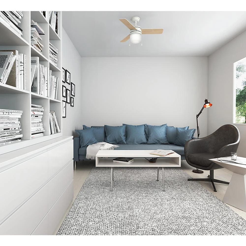 Acumen 42 in. LED Indoor Fresh White Ceiling Fan with Light Kit by Hunter 4 Acumen 42 in. LED Indoor Fresh White Ceiling Fan with Light Kit by Hunter - Image 2