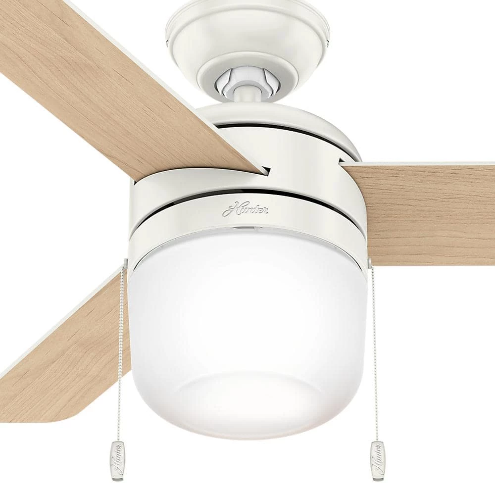 Acumen 42 in. LED Indoor Fresh White Ceiling Fan with Light Kit by Hunter 10 Acumen 42 in. LED Indoor Fresh White Ceiling Fan with Light Kit by Hunter - Image 8