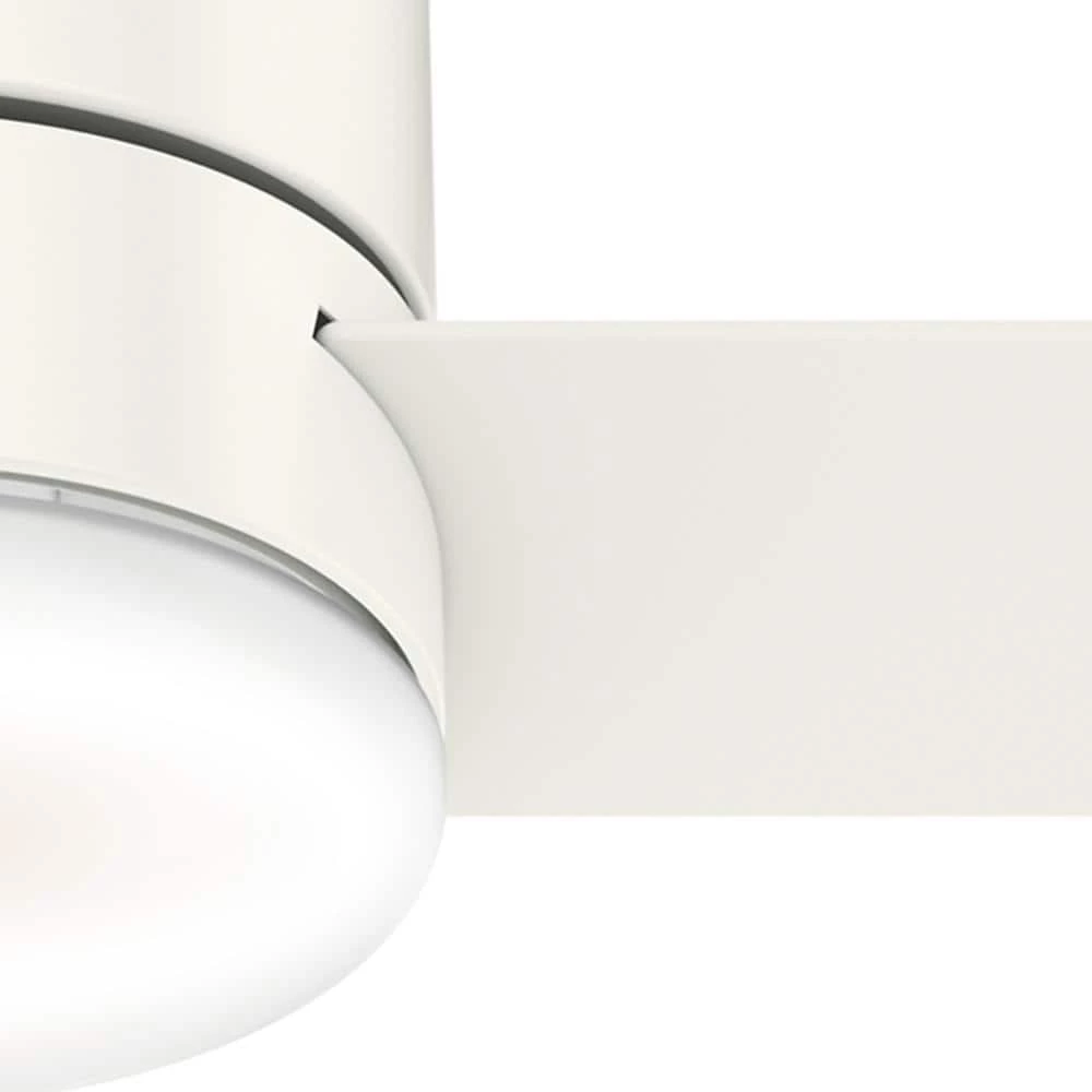 Minimus 44 in. Low Profile Integrated LED Indoor Fresh White Ceiling Fan with Light Kit and Remote by Hunter 10 Minimus 44 in. Low Profile Integrated LED Indoor Fresh White Ceiling Fan with Light Kit and Remote by Hunter - Image 8