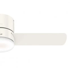 Minimus 44 in. Low Profile Integrated LED Indoor Fresh White Ceiling Fan with Light Kit and Remote by Hunter 18 Minimus 44 in. Low Profile Integrated LED Indoor Fresh White Ceiling Fan with Light Kit and Remote by Hunter -Hunter Sales fresh white hunter ceiling fans with lights 59452 4f 1000