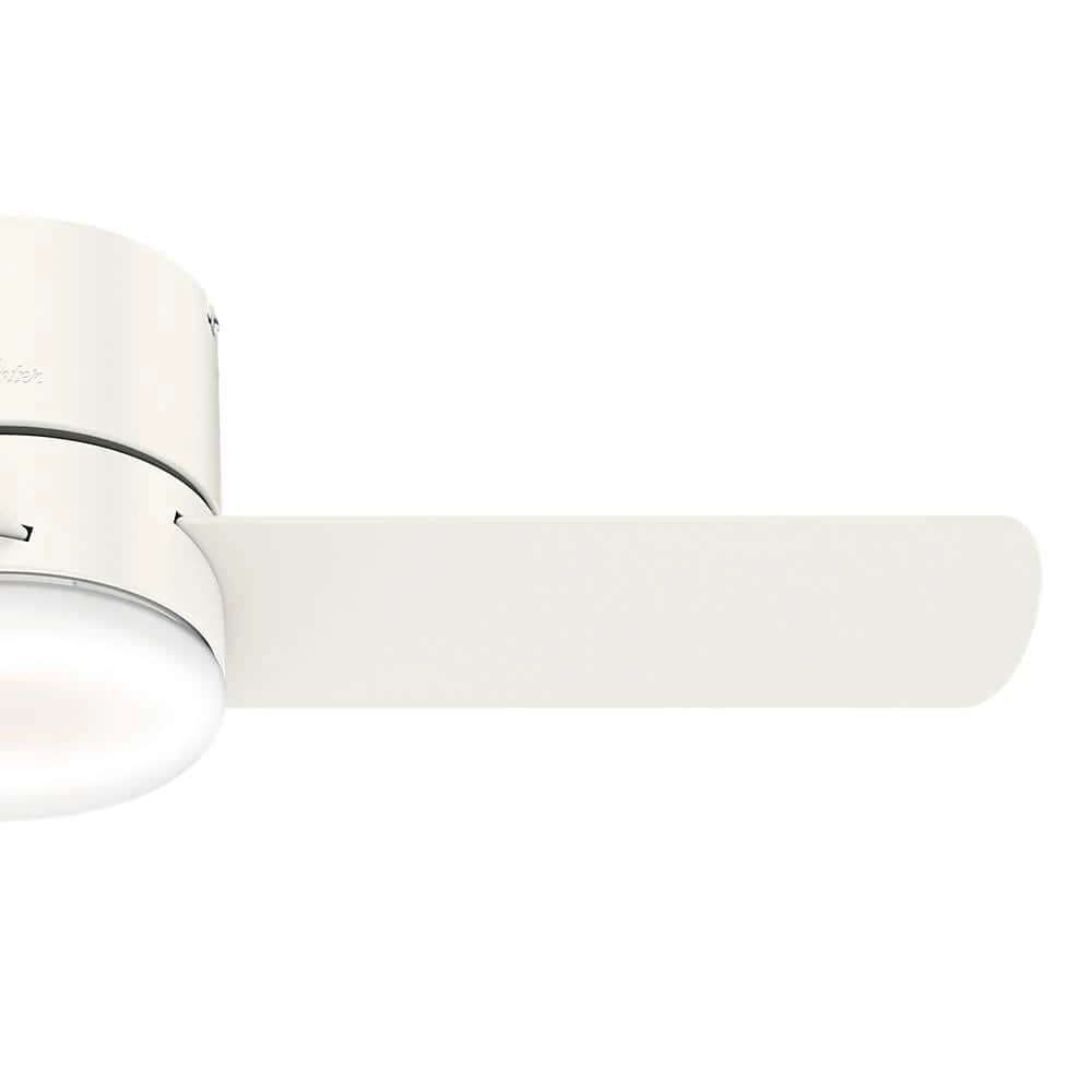 Minimus 44 in. Low Profile Integrated LED Indoor Fresh White Ceiling Fan with Light Kit and Remote by Hunter 8 Minimus 44 in. Low Profile Integrated LED Indoor Fresh White Ceiling Fan with Light Kit and Remote by Hunter - Image 6