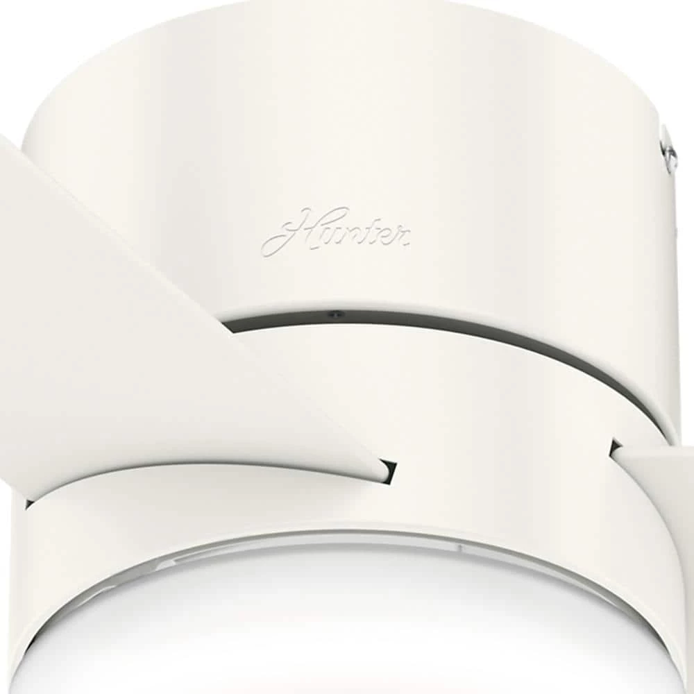 Minimus 44 in. Low Profile Integrated LED Indoor Fresh White Ceiling Fan with Light Kit and Remote by Hunter 12 Minimus 44 in. Low Profile Integrated LED Indoor Fresh White Ceiling Fan with Light Kit and Remote by Hunter - Image 10