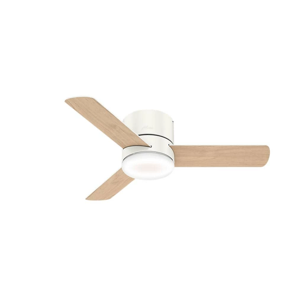 Minimus 44 in. Low Profile Integrated LED Indoor Fresh White Ceiling Fan with Light Kit and Remote by Hunter 7 Minimus 44 in. Low Profile Integrated LED Indoor Fresh White Ceiling Fan with Light Kit and Remote by Hunter - Image 5