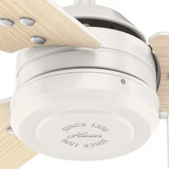 Cassius 44 in. Indoor/Outdoor Fresh White Ceiling Fan by Hunter -Hunter Sales fresh white hunter ceiling fans without lights 50262 76 1000