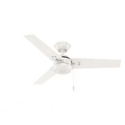 Cassius 44 in. Indoor/Outdoor Fresh White Ceiling Fan by Hunter -Hunter Sales fresh white hunter ceiling fans without lights 50262 c3 1000