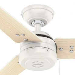 Cassius 44 in. Indoor/Outdoor Fresh White Ceiling Fan by Hunter -Hunter Sales fresh white hunter ceiling fans without lights 50262 fa 1000