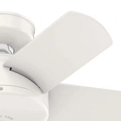 Omnia 30 in. Indoor/Outdoor Fresh White Ceiling Fan with Wall Control by Hunter -Hunter Sales fresh white hunter ceiling fans without lights 51362 1f 1000