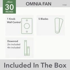 Omnia 30 in. Indoor/Outdoor Fresh White Ceiling Fan with Wall Control by Hunter -Hunter Sales fresh white hunter ceiling fans without lights 51362 c3 1000