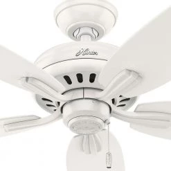 Newsome 52 in. Indoor Fresh White Ceiling Fan by Hunter -Hunter Sales fresh white hunter ceiling fans without lights 53319 4f 1000