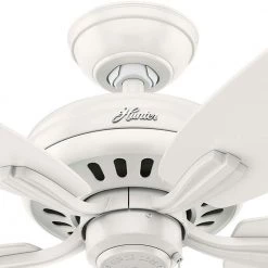 Newsome 52 in. Indoor Fresh White Ceiling Fan by Hunter -Hunter Sales fresh white hunter ceiling fans without lights 53319 a0 1000