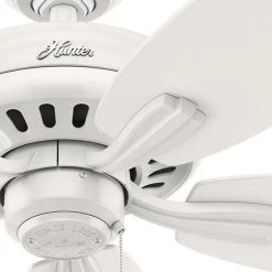 Newsome 52 in. Indoor Fresh White Ceiling Fan by Hunter -Hunter Sales fresh white hunter ceiling fans without lights 53319 c3 1000