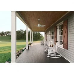 Kennicott 44 in. Indoor/Outdoor Fresh White Ceiling Fan with Wall Switch by Hunter -Hunter Sales fresh white hunter ceiling fans without lights 59614 40 1000