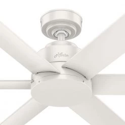 Kennicott 44 in. Indoor/Outdoor Fresh White Ceiling Fan with Wall Switch by Hunter -Hunter Sales fresh white hunter ceiling fans without lights 59614 fa 1000