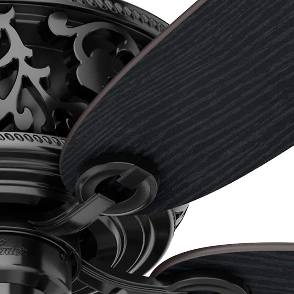 Promenade 54 in. LED Indoor Gloss Black Ceiling Fan with Light Kit and Remote by Hunter 8 Promenade 54 in. LED Indoor Gloss Black Ceiling Fan with Light Kit and Remote by Hunter - Image 6