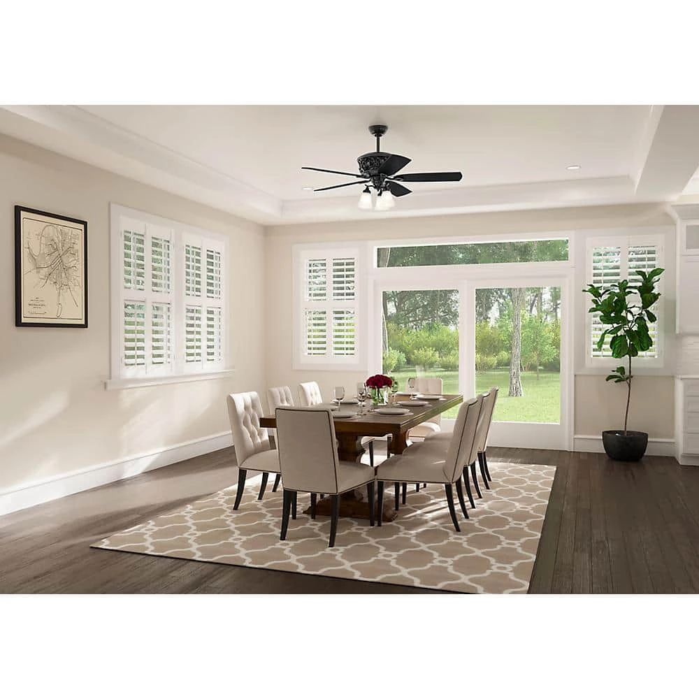 Promenade 54 in. LED Indoor Gloss Black Ceiling Fan with Light Kit and Remote by Hunter 12 Promenade 54 in. LED Indoor Gloss Black Ceiling Fan with Light Kit and Remote by Hunter - Image 10