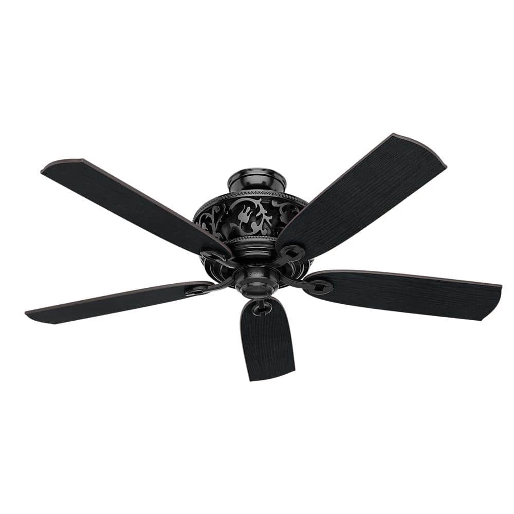 Promenade 54 in. LED Indoor Gloss Black Ceiling Fan with Light Kit and Remote by Hunter 6 Promenade 54 in. LED Indoor Gloss Black Ceiling Fan with Light Kit and Remote by Hunter - Image 4