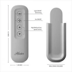 Universal 3-Speed Ceiling Fan and Light Kit Remote Control by Hunter -Hunter Sales hunter ceiling fan remotes 99813 a0 1000