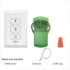 Universal Damp Rated Ceiling Fan Wall Remote Control White by Hunter -Hunter Sales hunter ceiling fan switches 99393 44 1000