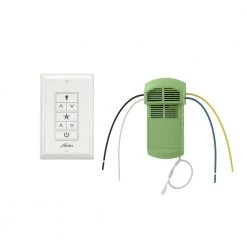 Universal 3-Speed Fan-Light Wall Switch with Receiver, White by Hunter