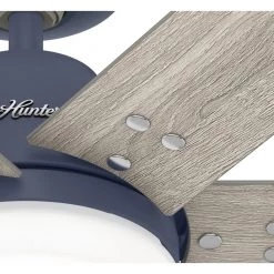 Pacer 44 in. Indoor Indigo Blue Ceiling Fan with Light Kit and Remote by Hunter -Hunter Sales indigo blue hunter ceiling fans with lights 51206 44 1000