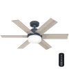 Pacer 44 in. Indoor Indigo Blue Ceiling Fan with Light Kit and Remote by Hunter -Hunter Sales indigo blue hunter ceiling fans with lights 51206 64 1000