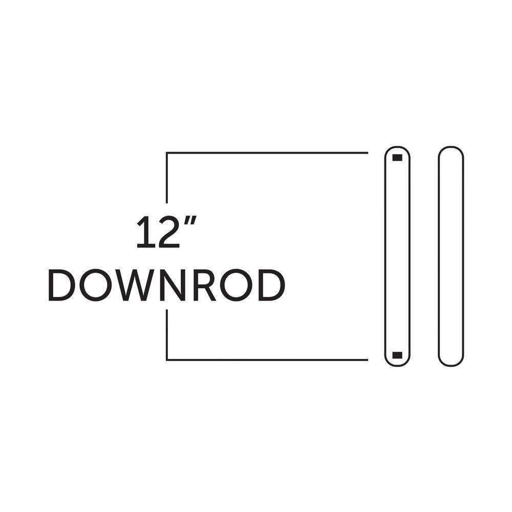 WeatherMax 12 in. Matte Black Outdoor Extension Downrod by Hunter 5 WeatherMax 12 in. Matte Black Outdoor Extension Downrod by Hunter - Image 3