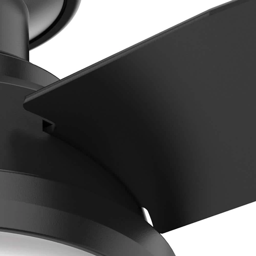 Dempsey 44 in. Indoor/Outdoor Matte Black LED Low Profile Ceiling Fan with Light Kit and Remote Control by Hunter 9 Dempsey 44 in. Indoor/Outdoor Matte Black LED Low Profile Ceiling Fan with Light Kit and Remote Control by Hunter - Image 7