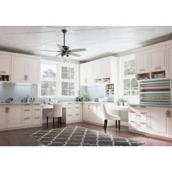 Charlotte 52 in. LED Indoor Matte Black Ceiling Fan with Light by Hunter -Hunter Sales matte black hunter ceiling fans with lights 50403 31 1000