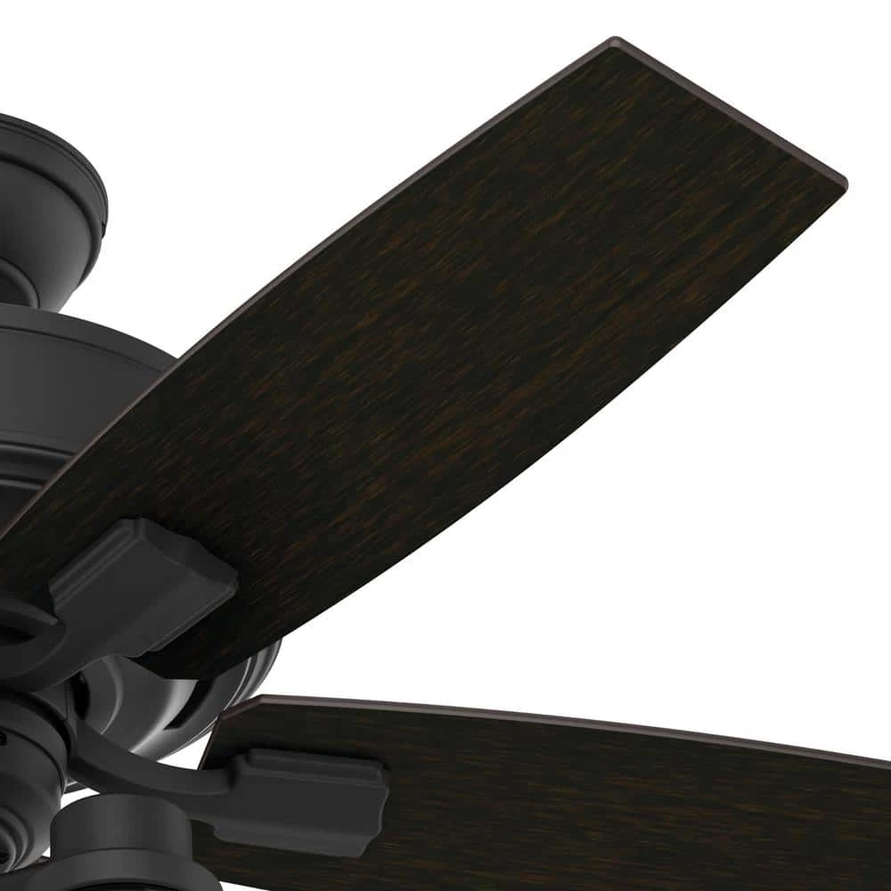 Bennett 44 in. Indoor Matte Black Ceiling Fan with Light Kit and Remote Control by Hunter 9 Bennett 44 in. Indoor Matte Black Ceiling Fan with Light Kit and Remote Control by Hunter - Image 7