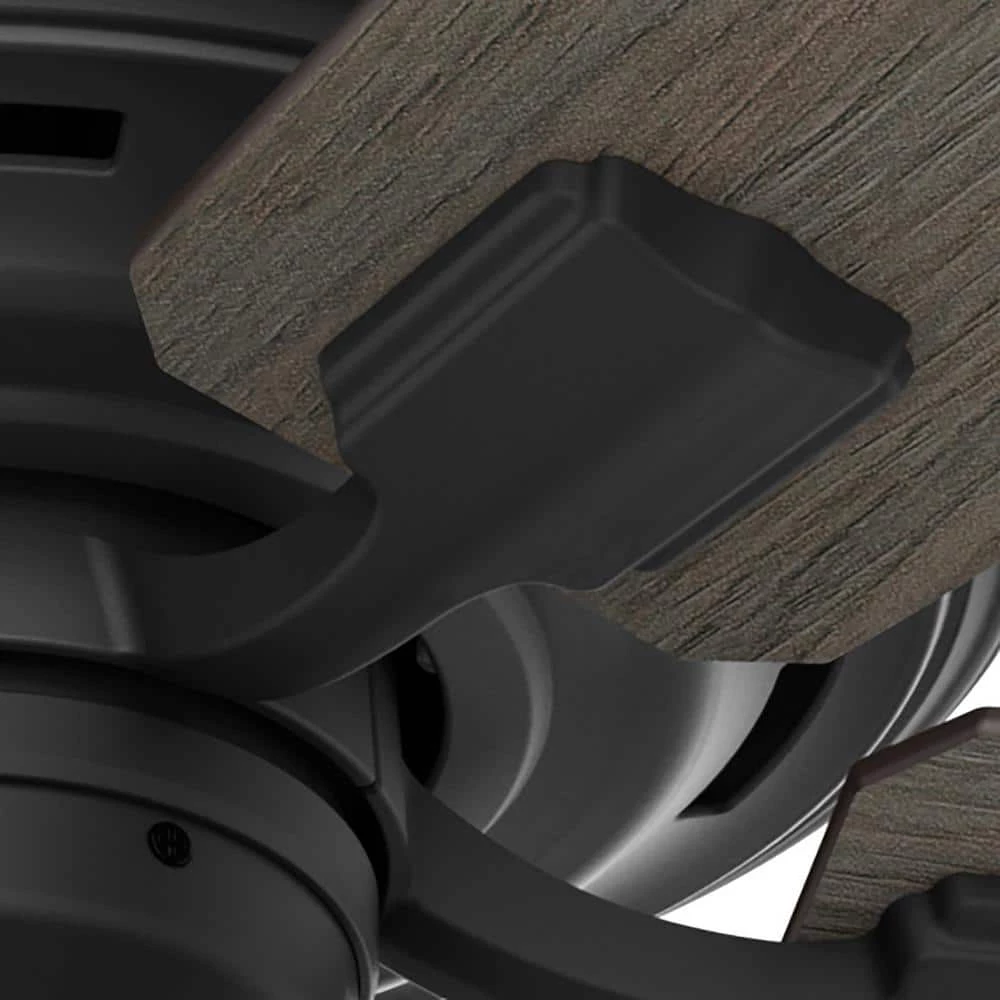 Bennett 44 in. Indoor Matte Black Ceiling Fan with Light Kit and Remote Control by Hunter 10 Bennett 44 in. Indoor Matte Black Ceiling Fan with Light Kit and Remote Control by Hunter - Image 8