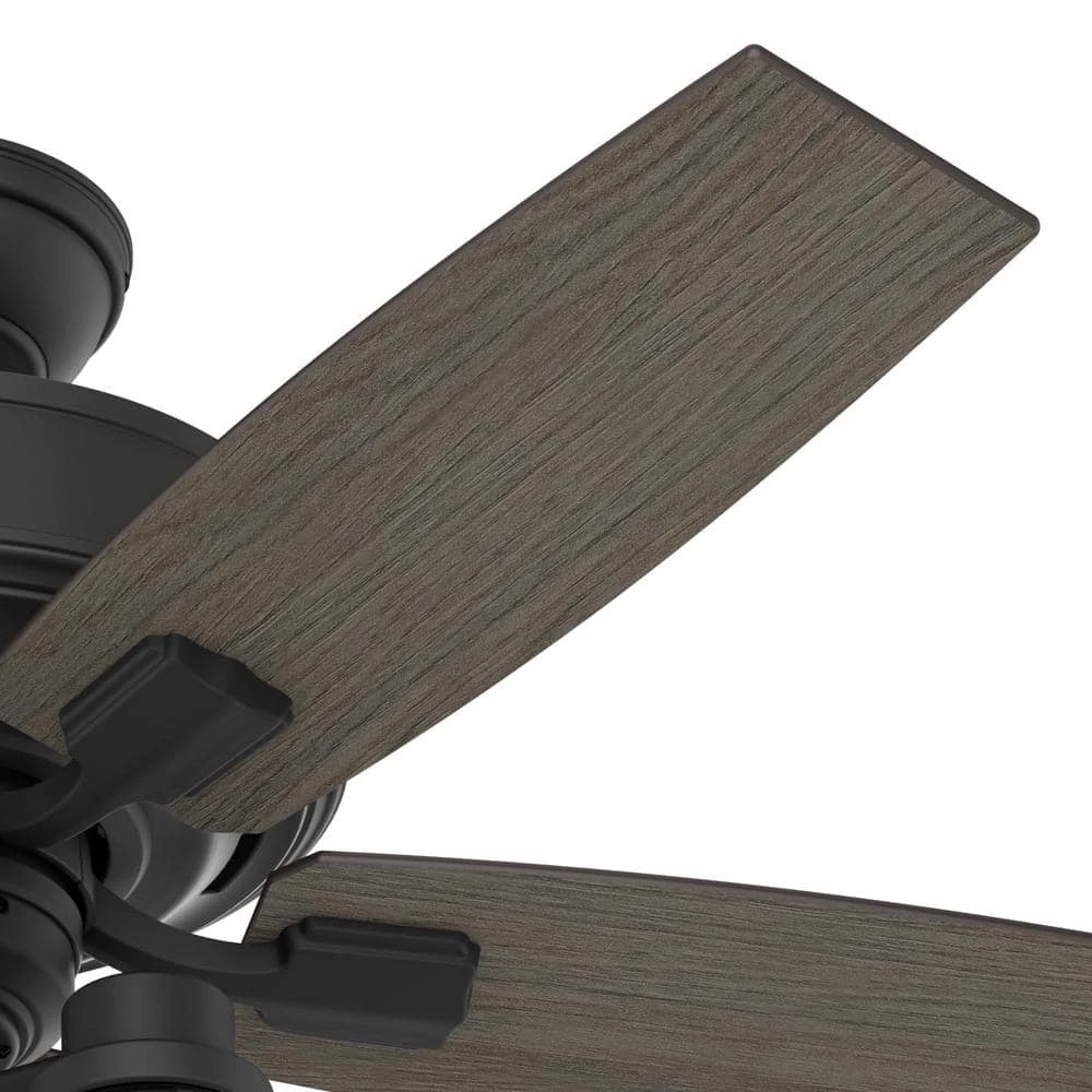 Bennett 44 in. Indoor Matte Black Ceiling Fan with Light Kit and Remote Control by Hunter 7 Bennett 44 in. Indoor Matte Black Ceiling Fan with Light Kit and Remote Control by Hunter - Image 5