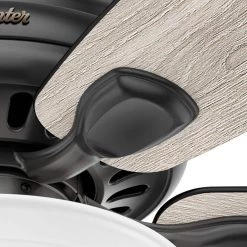 Stratford 52 in. LED Indoor Matte Black Ceiling Fan with Light Kit by Hunter -Hunter Sales matte black hunter ceiling fans with lights 50486 76 1000