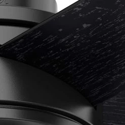 Hardwick 52 in. Integrated LED Indoor/Outdoor Matte Black Ceiling Fan with Remote Control by Hunter -Hunter Sales matte black hunter ceiling fans with lights 50594 44 1000