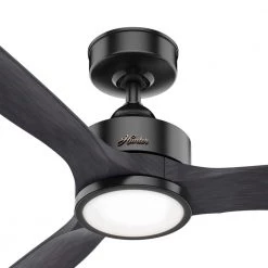 Park View 52 in. Integrated LED Indoor/Outdoor Matte Black Ceiling Fan with Light Kit and Remote by Hunter 13 Park View 52 in. Integrated LED Indoor/Outdoor Matte Black Ceiling Fan with Light Kit and Remote by Hunter -Hunter Sales matte black hunter ceiling fans with lights 50716 44 1000