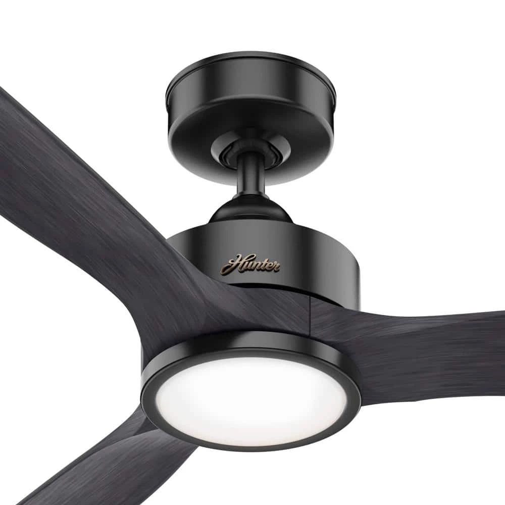 Park View 52 in. Integrated LED Indoor/Outdoor Matte Black Ceiling Fan with Light Kit and Remote by Hunter 8 Park View 52 in. Integrated LED Indoor/Outdoor Matte Black Ceiling Fan with Light Kit and Remote by Hunter - Image 6