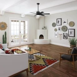 Radeon 52 in. Indoor Matte Black Smart Ceiling Fan with Light and Wall Switch by Hunter -Hunter Sales matte black hunter ceiling fans with lights 50980 c3 1000