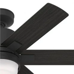 Radeon 44 in. Indoor Matte Black Smart Ceiling Fan with Light Kit and Wall Switch by Hunter 17 Radeon 44 in. Indoor Matte Black Smart Ceiling Fan with Light Kit and Wall Switch by Hunter -Hunter Sales matte black hunter ceiling fans with lights 51291 1d 1000