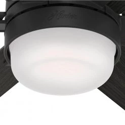 Radeon 44 in. Indoor Matte Black Smart Ceiling Fan with Light Kit and Wall Switch by Hunter 21 Radeon 44 in. Indoor Matte Black Smart Ceiling Fan with Light Kit and Wall Switch by Hunter -Hunter Sales matte black hunter ceiling fans with lights 51291 1f 1000