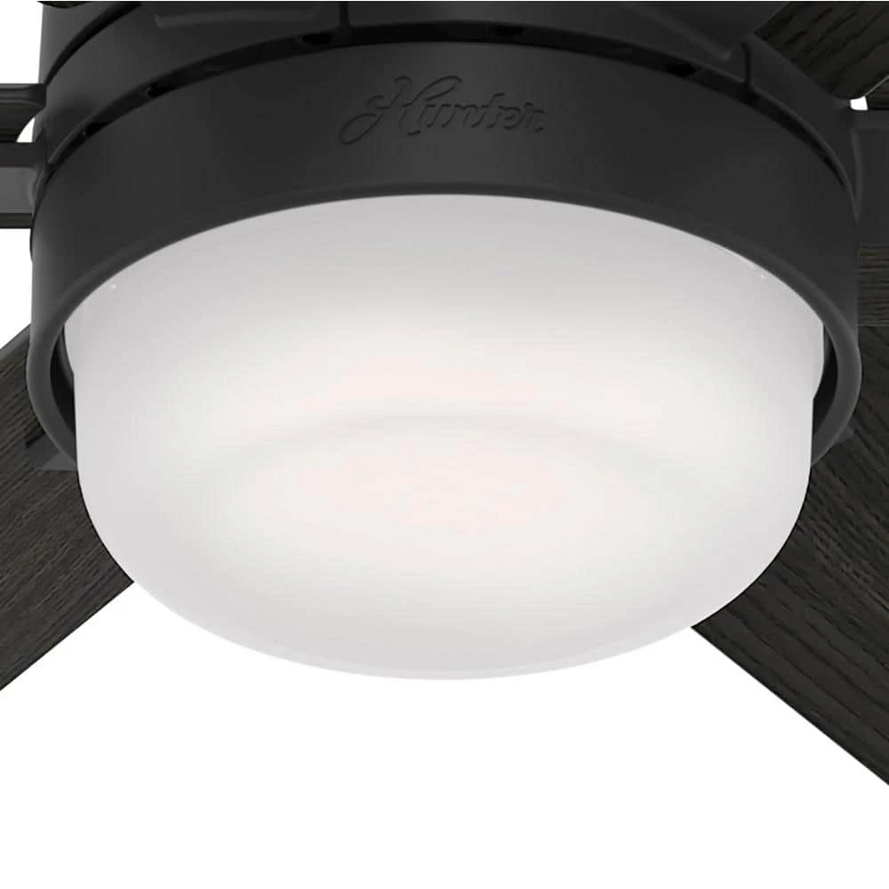 Radeon 44 in. Indoor Matte Black Smart Ceiling Fan with Light Kit and Wall Switch by Hunter 11 Radeon 44 in. Indoor Matte Black Smart Ceiling Fan with Light Kit and Wall Switch by Hunter - Image 9