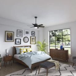 Radeon 44 in. Indoor Matte Black Smart Ceiling Fan with Light Kit and Wall Switch by Hunter 16 Radeon 44 in. Indoor Matte Black Smart Ceiling Fan with Light Kit and Wall Switch by Hunter -Hunter Sales matte black hunter ceiling fans with lights 51291 a0 1000