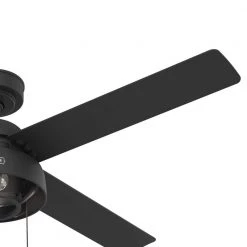 Spring Valley 52 in. Indoor/Outdoor Matte Black Ceiling Fan with Light by Hunter 24 Spring Valley 52 in. Indoor/Outdoor Matte Black Ceiling Fan with Light by Hunter -Hunter Sales matte black hunter ceiling fans with lights 51301 fa 1000